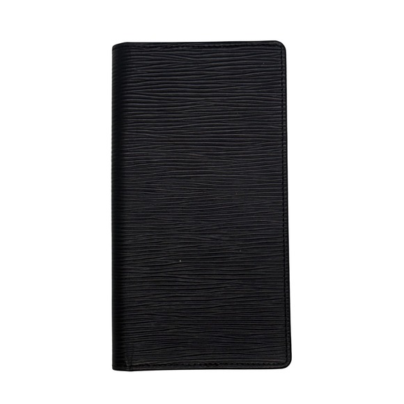Louis‎ Vuitton Epi Leather Black Card Check Holder Wallet Pocket Organizer Vtg